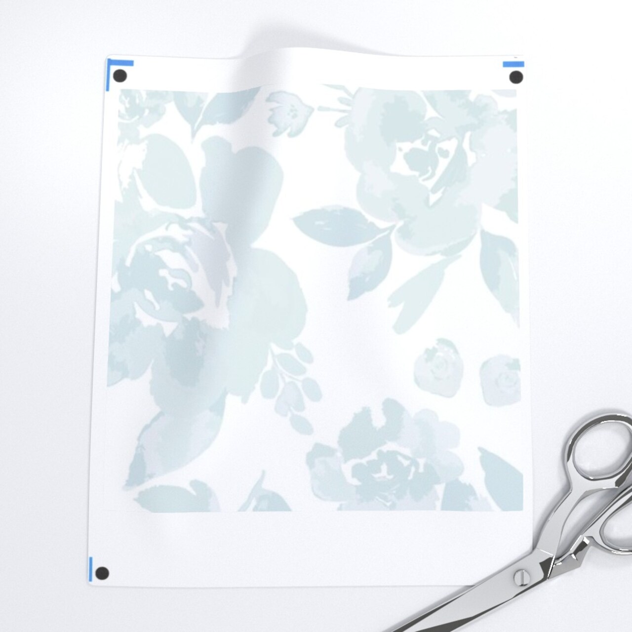 Cottagecore Floral Soft Blue Botanical Garden Bloom Meadow Pastelwildflower Custom Removable Wallpaper by Spoonflower Peel & Stick Wallpaper 2FT Wide